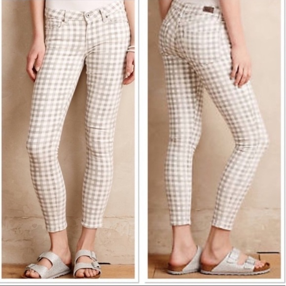 PAIGE Verdugo Ankle Skinny Jeans in Grey Gingham size 25 - Picture 4 of 12